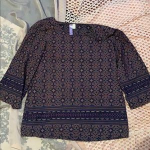 Printed mid sleeve shirt